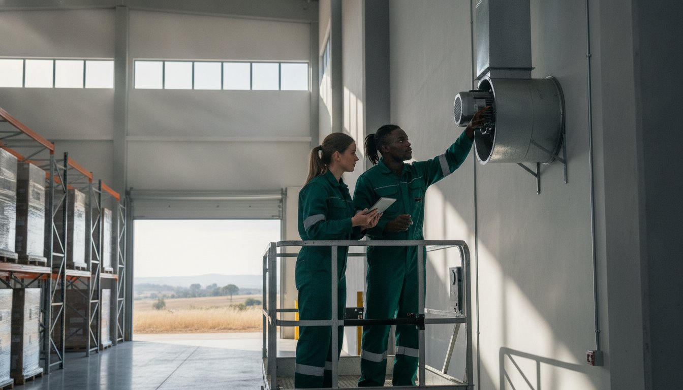 Pretoria Warehouse Ventilation Systems Guide – Hero Image Warehouse Ventilation Systems South Africa: The Complete Guide for 2026
